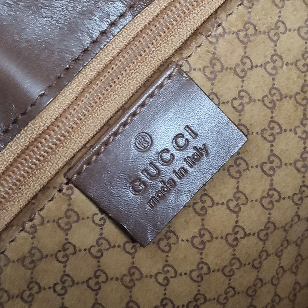 Gucci Jackie Brown Leather Shoulder Handbag