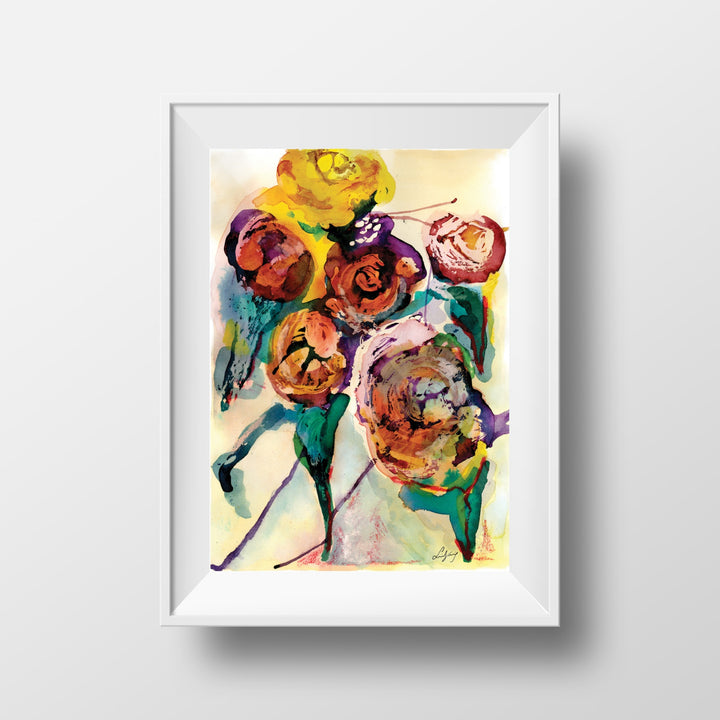 LISA KING ROSES A3 ART PRINT