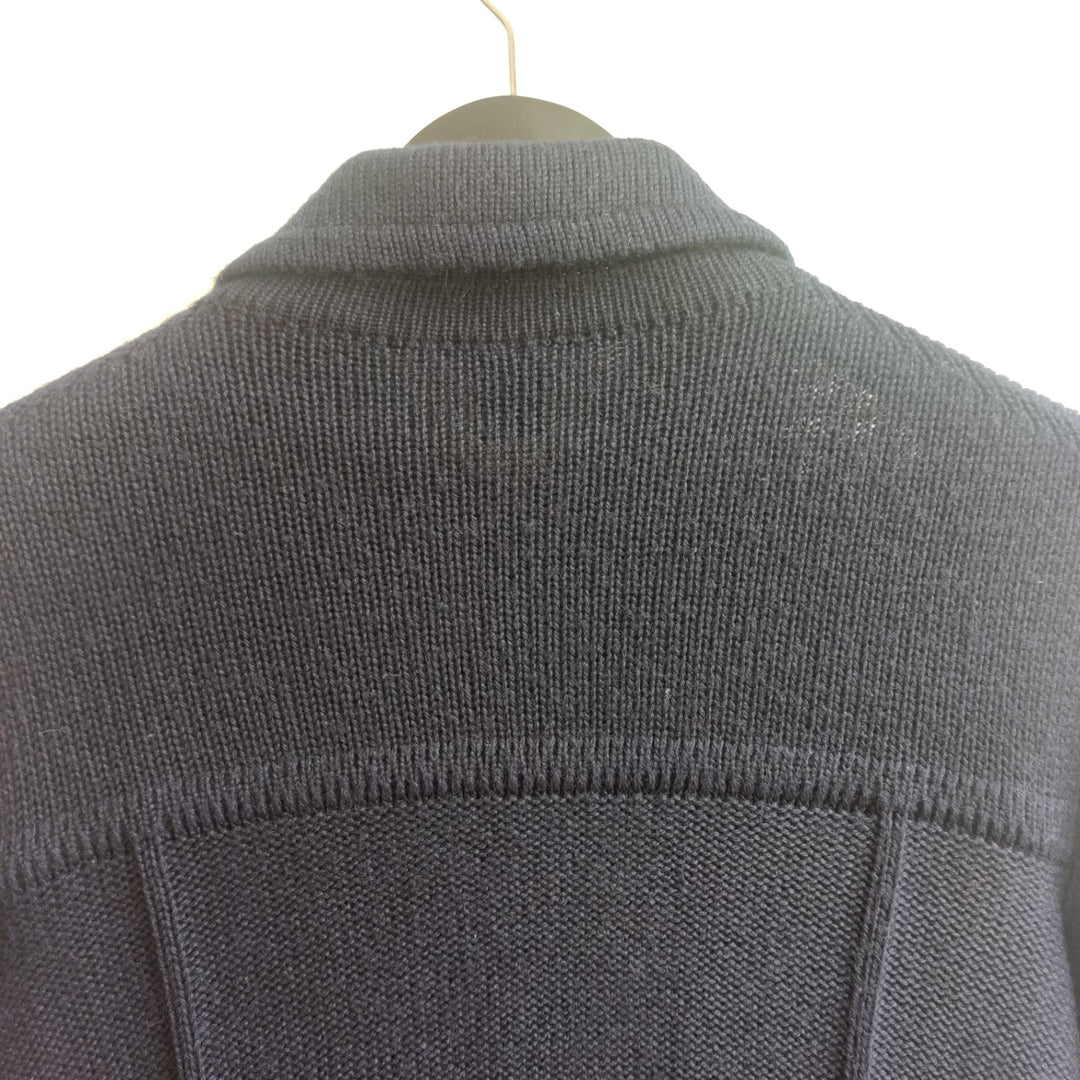 Knitted Navy Wool Cardigan - UK10