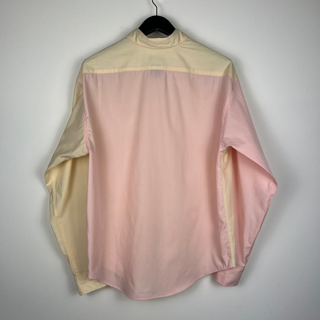 RE/WORK YSL cream and pink contrast Cotton Shirt - XL [No.9]