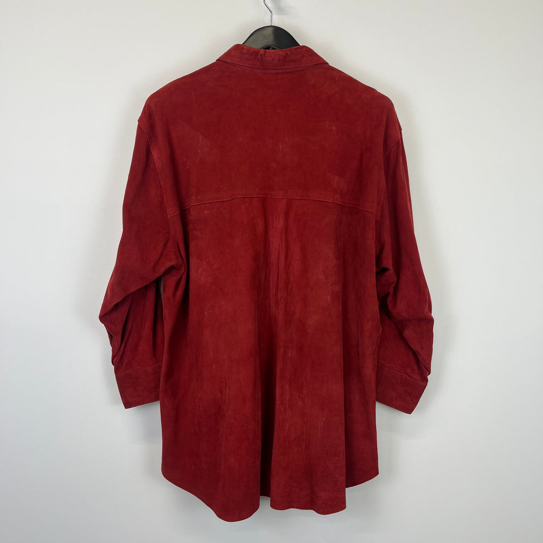 Real Suede Dark Red Shirt - L