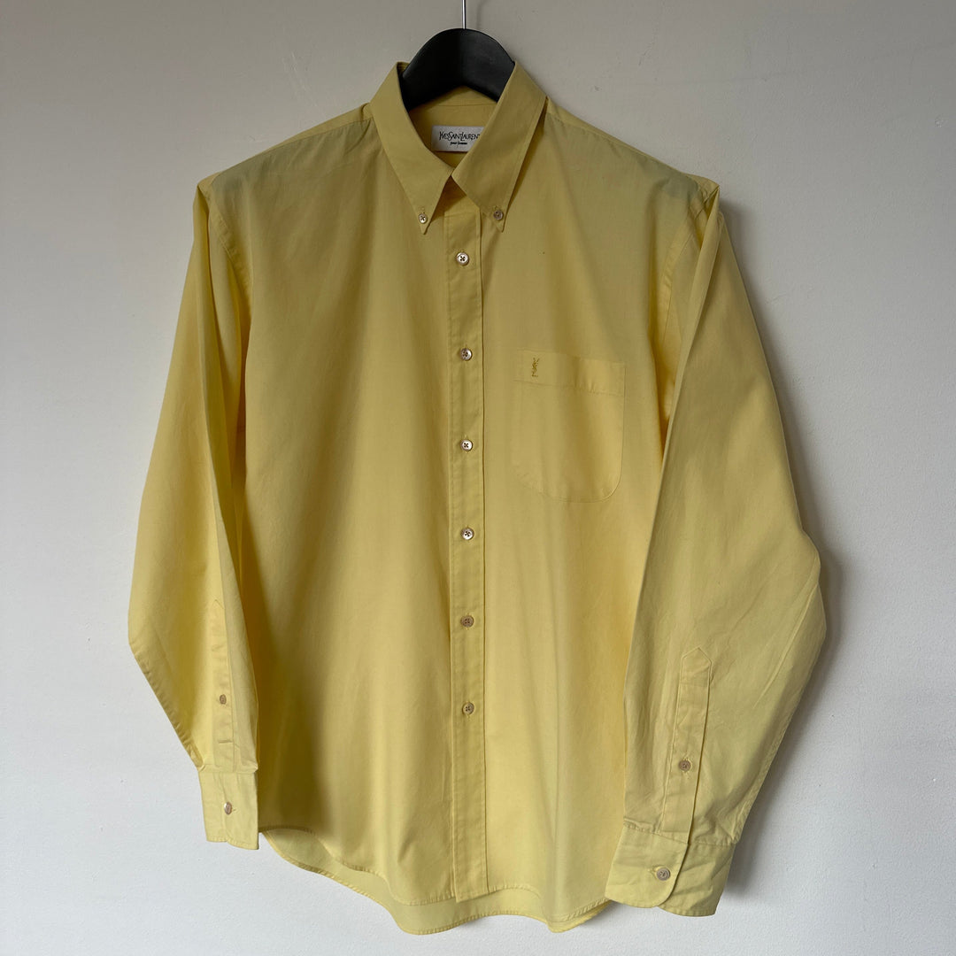 YSL Fresh Yellow Cotton Oversized Shirt - UK 8-14