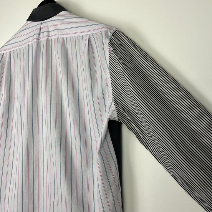 RE/WORK YSL Grey with contrast Stripe Cotton Shirt - M [No.4]