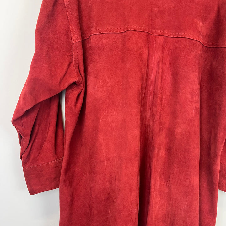 Real Suede Dark Red Shirt - L