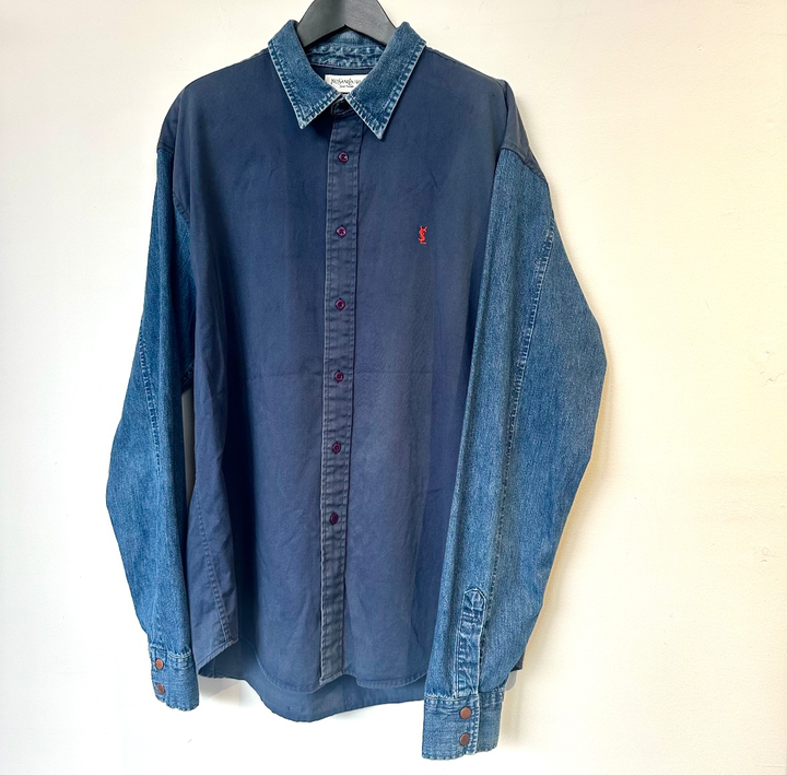 RE/WORK YSL denim/Navy Cotton Shirt - XL [No.3]