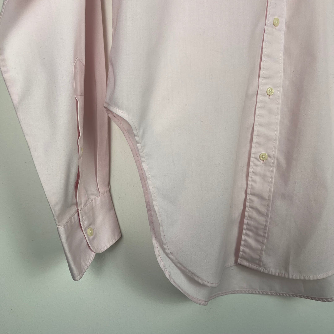 RE/WORK YSL Pink Curved Hem Cotton Shirt - M [No.11]