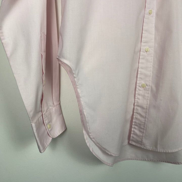 RE/WORK YSL Pink Curved Hem Cotton Shirt - M [No.11]