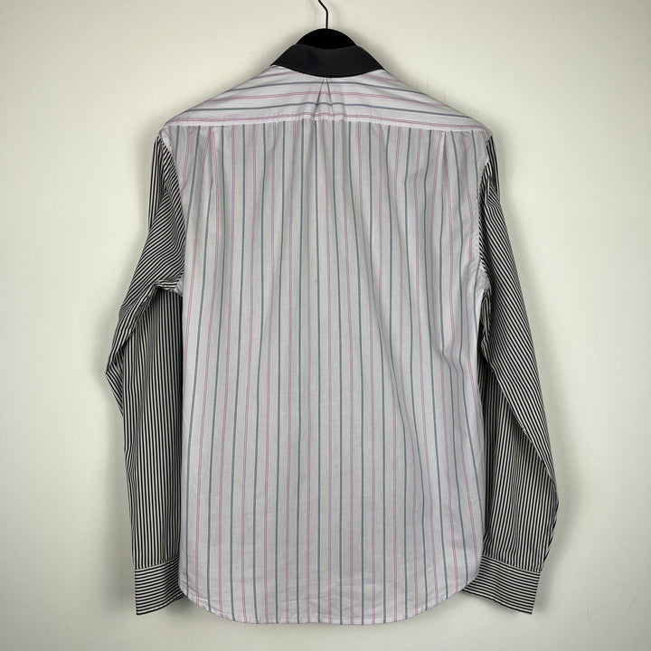 RE/WORK YSL Grey with contrast Stripe Cotton Shirt - M [No.4]