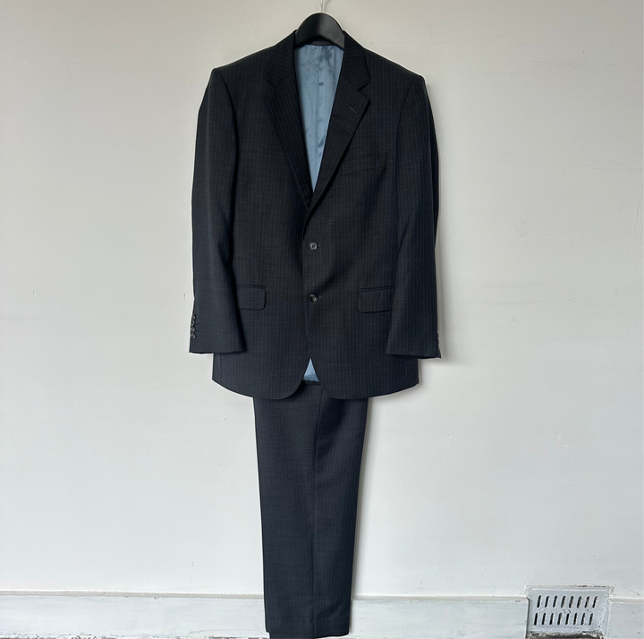 Aquascutum Grey Pinstripe Wool Suit - UK12/14