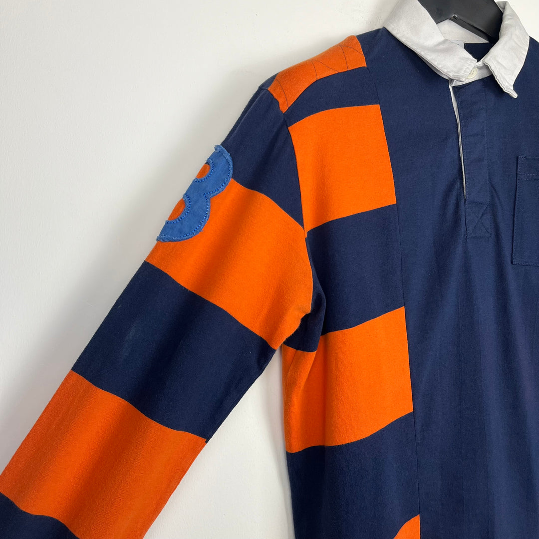 RE/WORK Cotton Navy Orange Stripe Rugby Shirt - M [No.3]