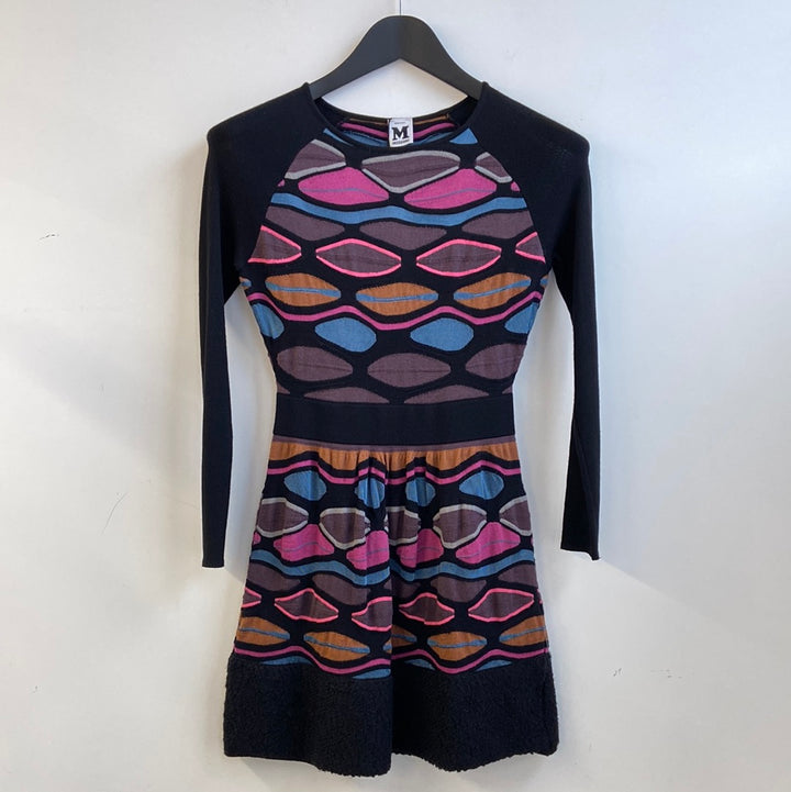 Missoni wave print knit long sleeve dress - S