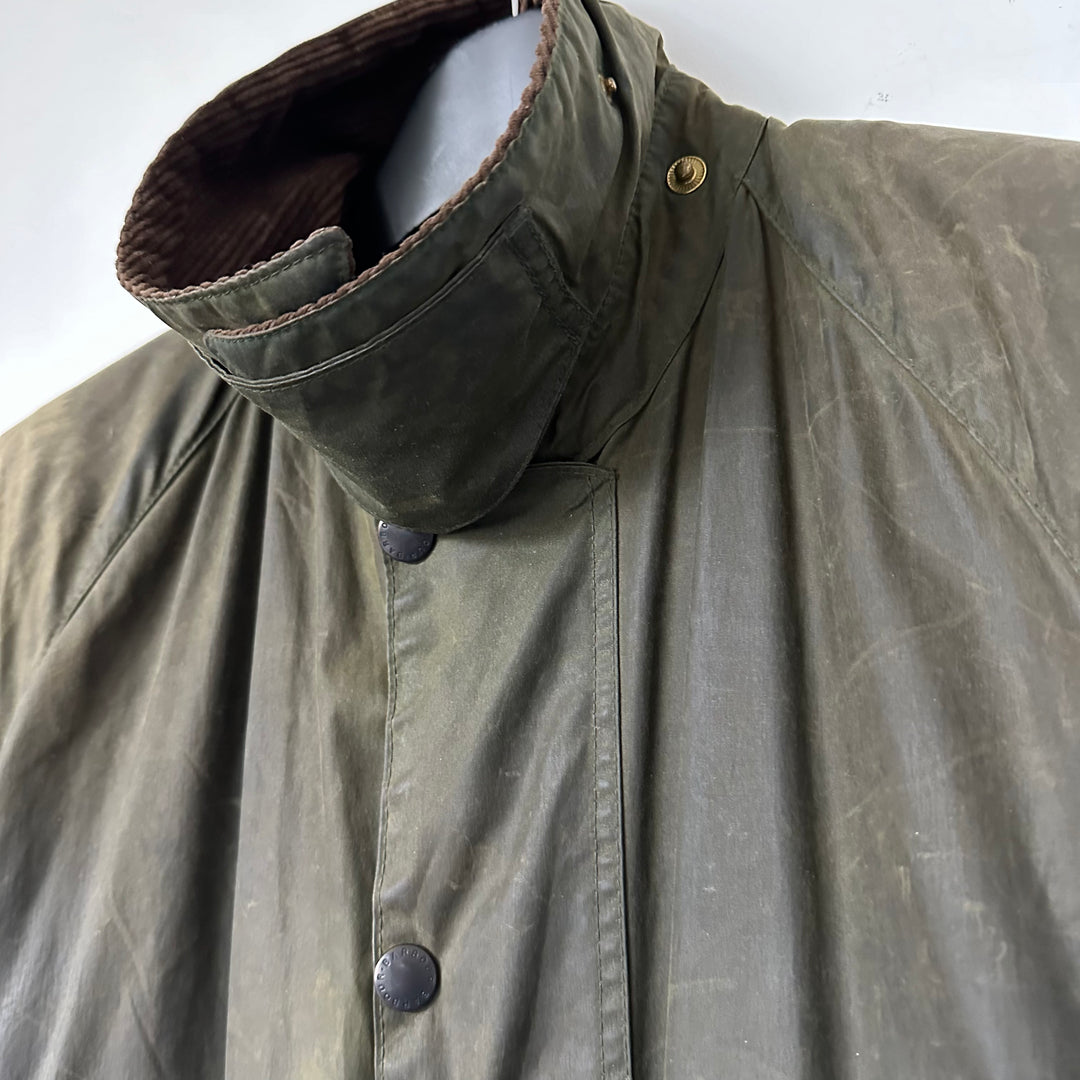 Barbour A295 Vintage Olive Waxed Cotton Wax Jacket - M