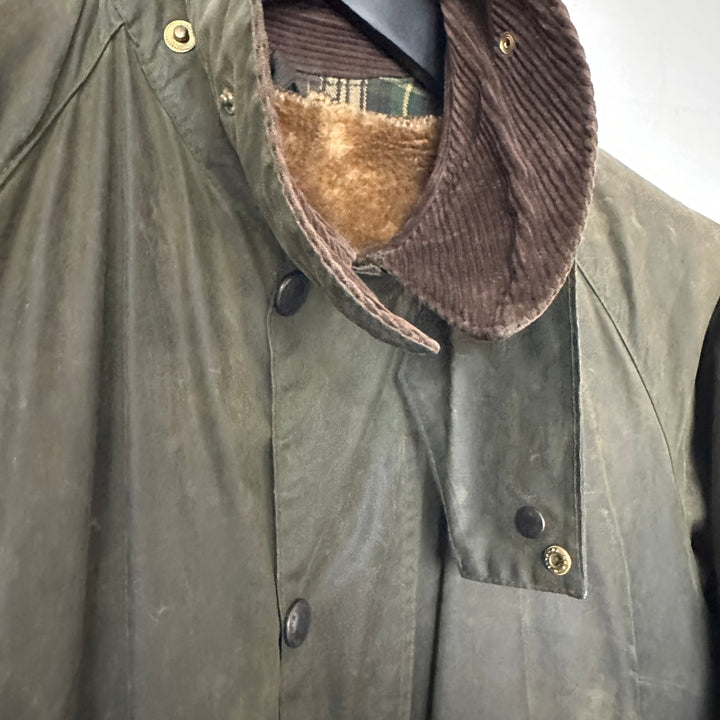 Barbour A295 Vintage Olive Waxed Cotton Wax Jacket - M