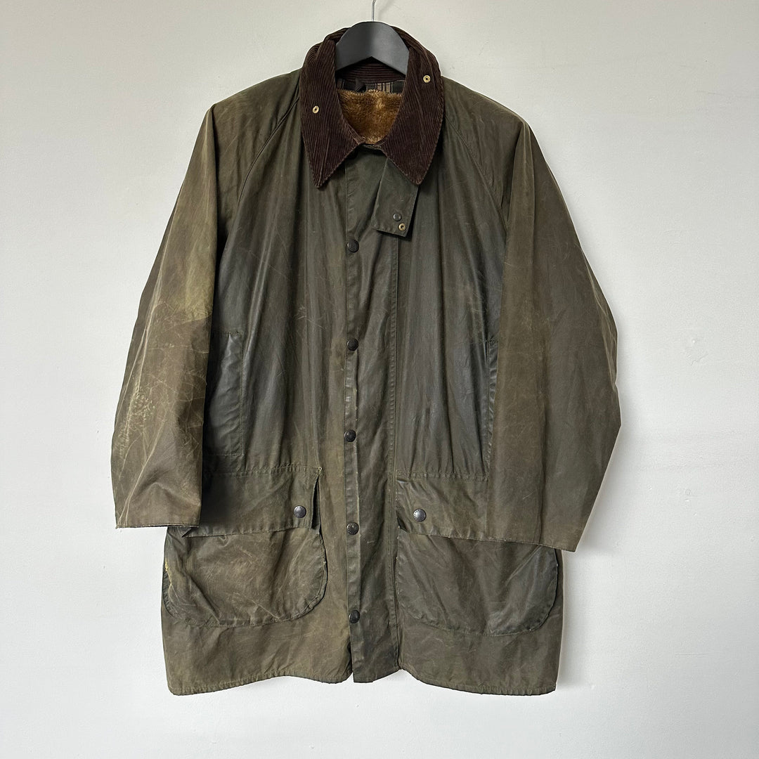 Barbour A295 Vintage Olive Waxed Cotton Wax Jacket - M