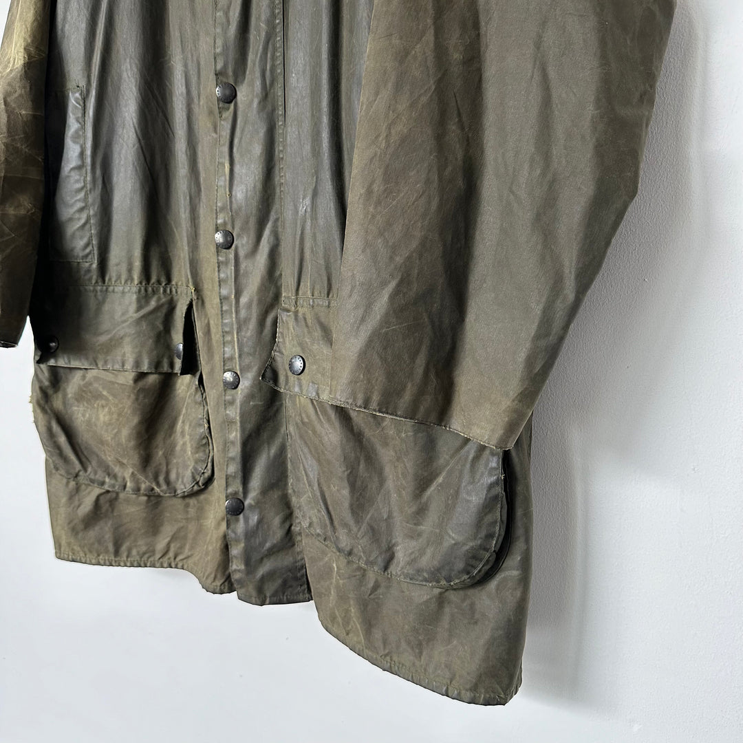 Barbour A295 Vintage Olive Waxed Cotton Wax Jacket - M