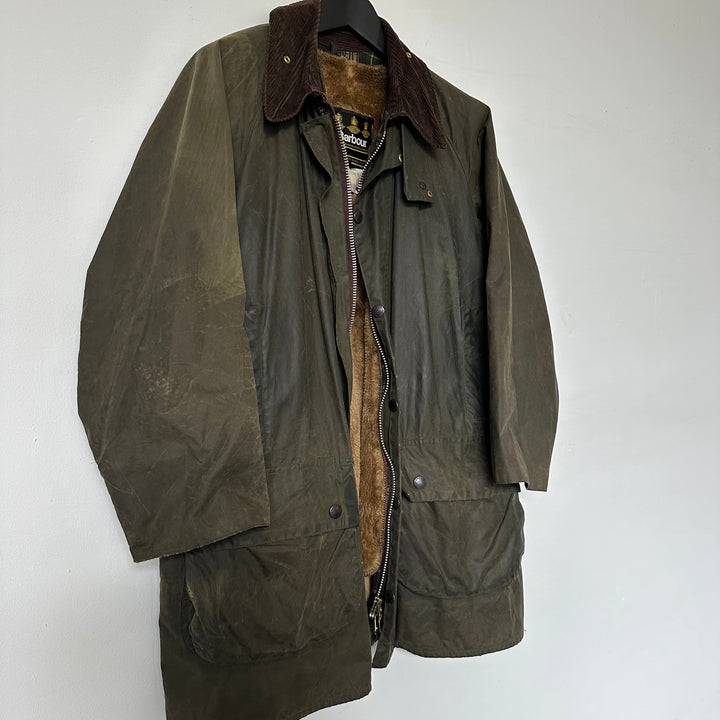 Barbour A295 Vintage Olive Waxed Cotton Wax Jacket - M