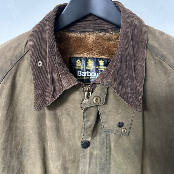 Barbour A297 Green Waxed Jacket - L