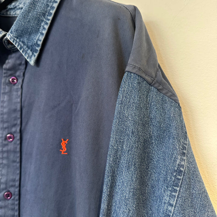 RE/WORK YSL denim/Navy Cotton Shirt - XL [No.3]