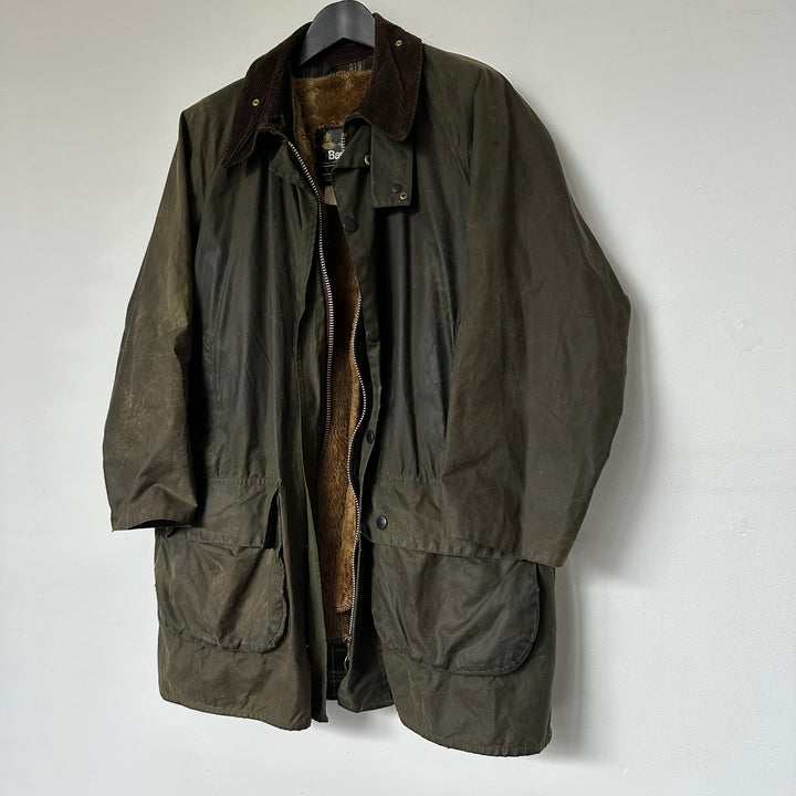 Barbour A295 Vintage Olive Waxed Cotton Wax Jacket - M