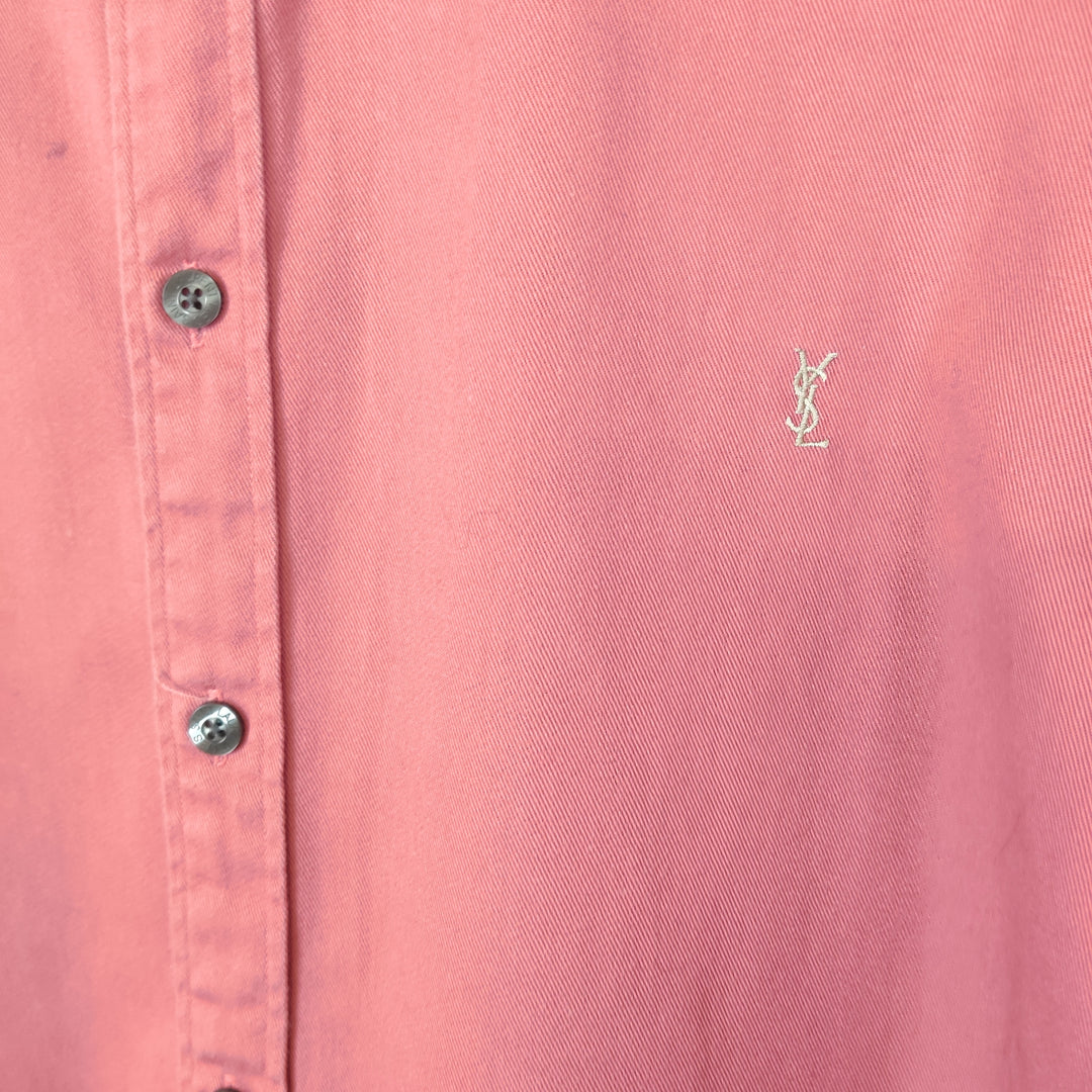 YSL Rusty Pink Twill Cotton Shirt - XXL