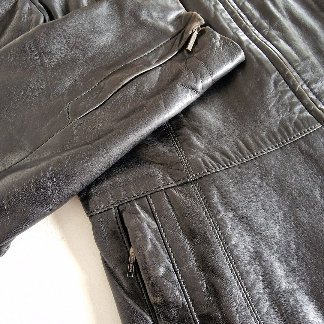 Max Mara Weekend Leather Moto Jacket - UK8